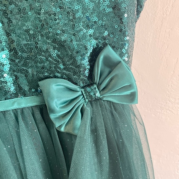Jona Michelle Green Dress size 12 formal sequin party dress - Picture 5 of 8